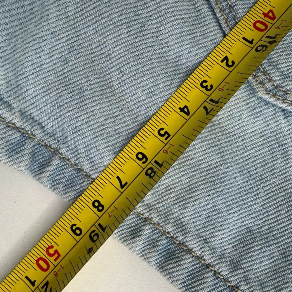 GAP Jean Shortalls Overalls Girls Size 4 Light Wash Ruffle Spring 2025 - Picture 8 of 8